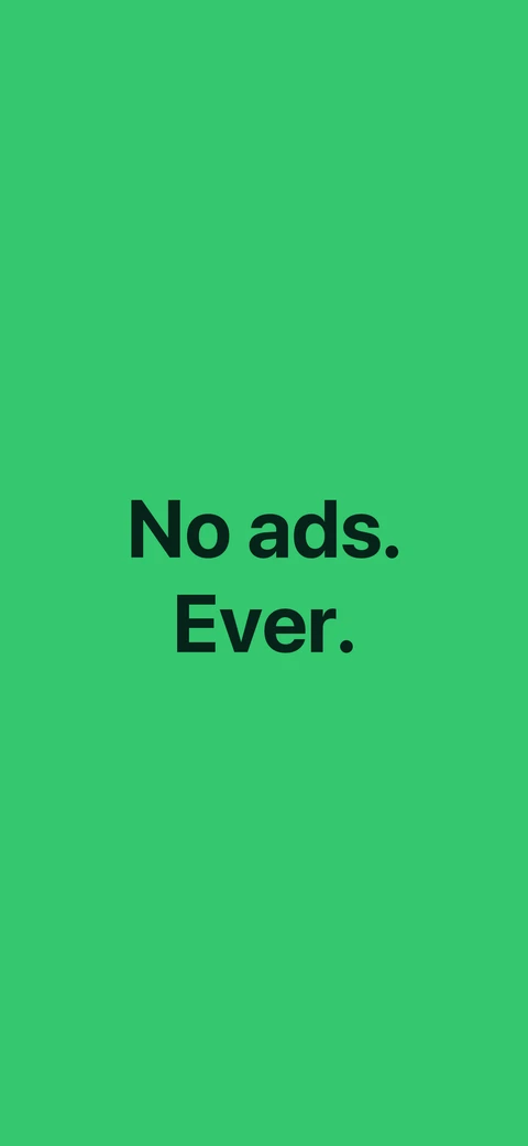 A panel stating that Life contains no advertising.